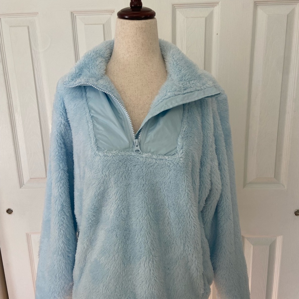 💙Lands’ End Blue Sherpa Zip Jacket 💙